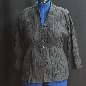 At Last Classics Gothic Black Blouse